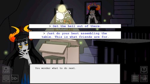 Screenshot of Hiveswap Friendsim